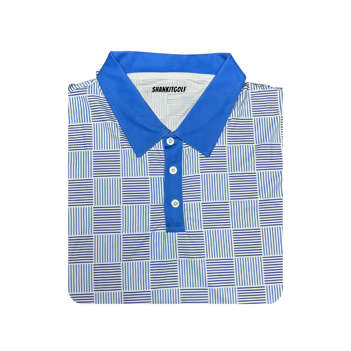 $28 Blue Checker Golf Polo