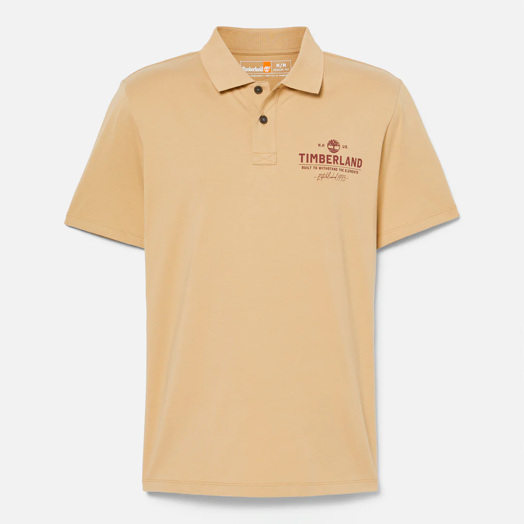 $25 TimberLand Work Graphic Jersey Polo
