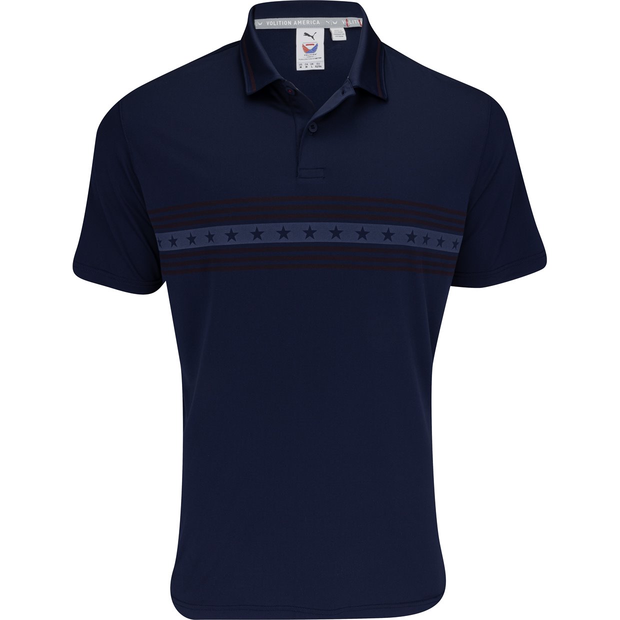 $17 Puma Volition Freedom Stripe Shirt Polo