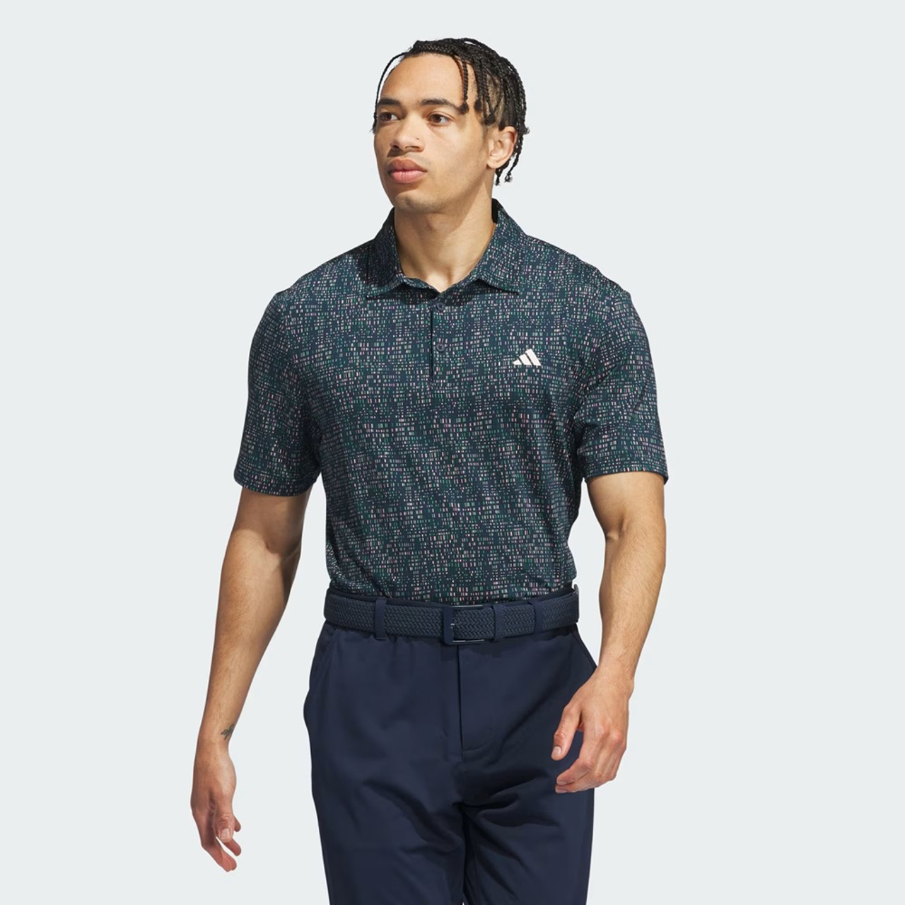 $28 Adidas Ultimate365 Power Grid Print Polo