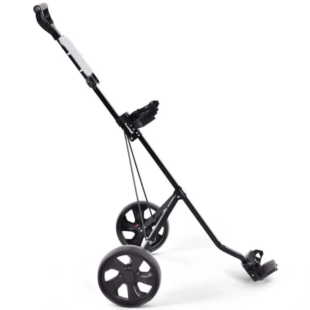 $85 Folding 2 Wheels Push Pull Golf Cart Trolley with Scoreboard